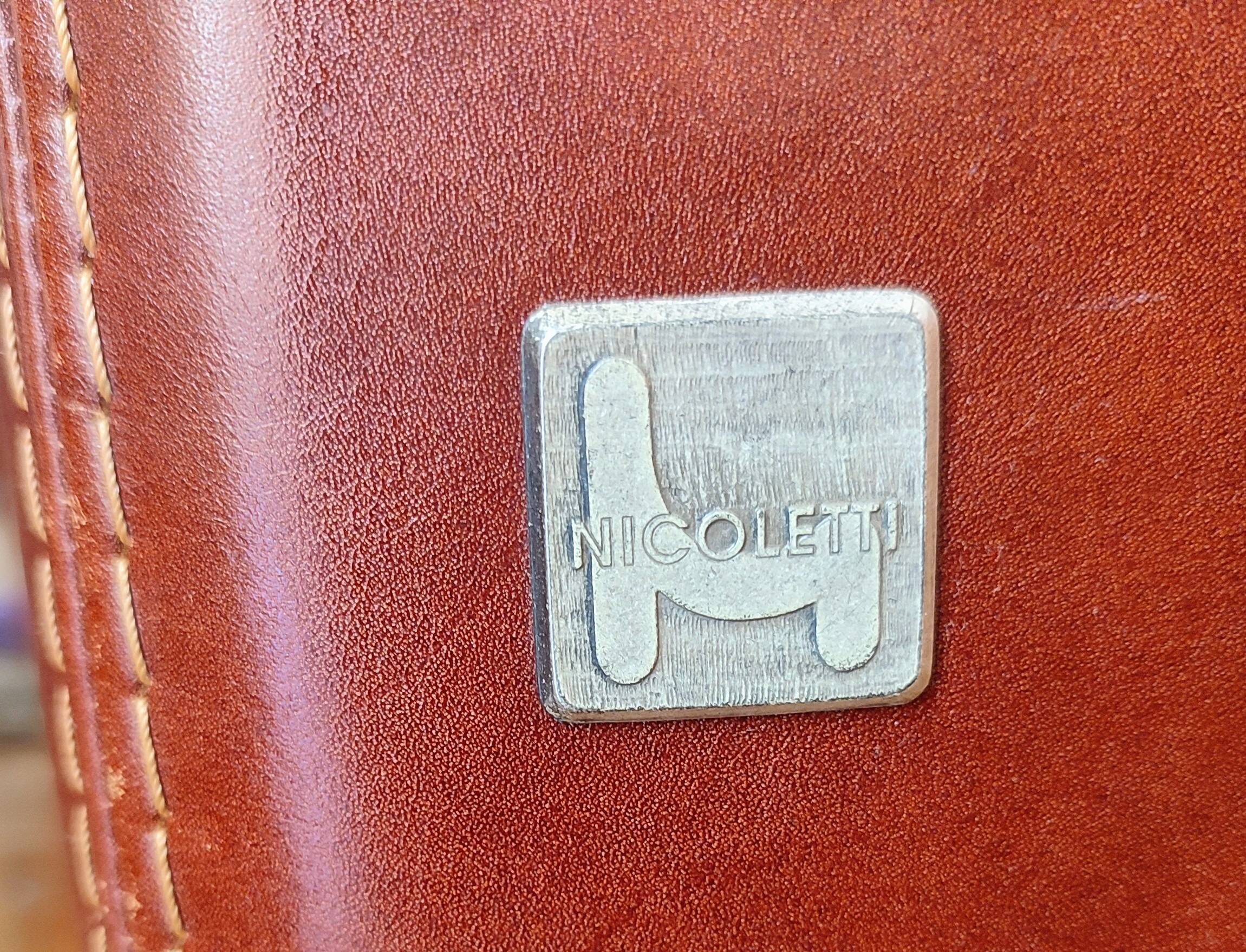 High-end brown genuine leather club armchair