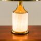 Rare lampe en verre Murano et laiton Romeo Rega, Italie années 1980