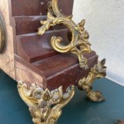 Napoleon III fireplace garniture in marble & regulus signed Auguste Moreau.