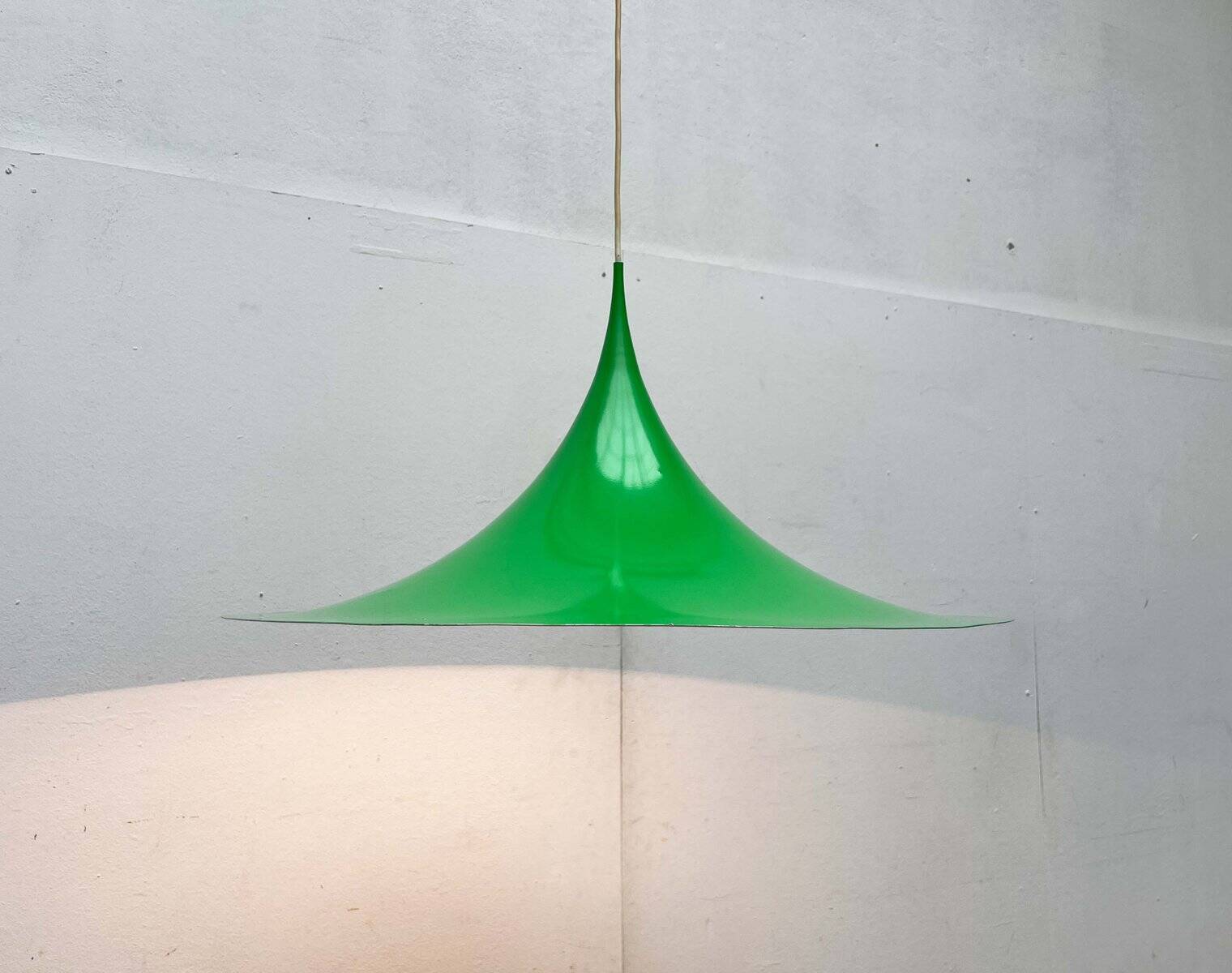 Semi-model tulip pendant lamp green space Danish mid-century by Claus Bondrup and Torsten Thorup for Fog & Mørup, 1960s, set of 2