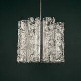 Vintage Ice Murano Chandelier by AV Mazzega, Italy, 1970s