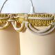 Vintage suspension lampshade with fringes