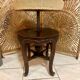 Antique Napoleon III adjustable piano stool and canvas