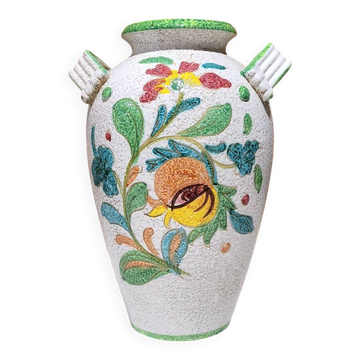 Italian ceramic circa vase Fratelli Fanciullacci Mid-century modern