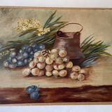 Still Life with Grapes Oil on Canvas