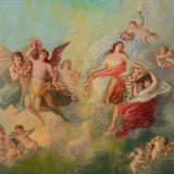 Pair of paintings Venus and Apollo