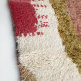 Moroccan Berber carpet Beni Ouarain with colorful flats and hunted 250x160cm