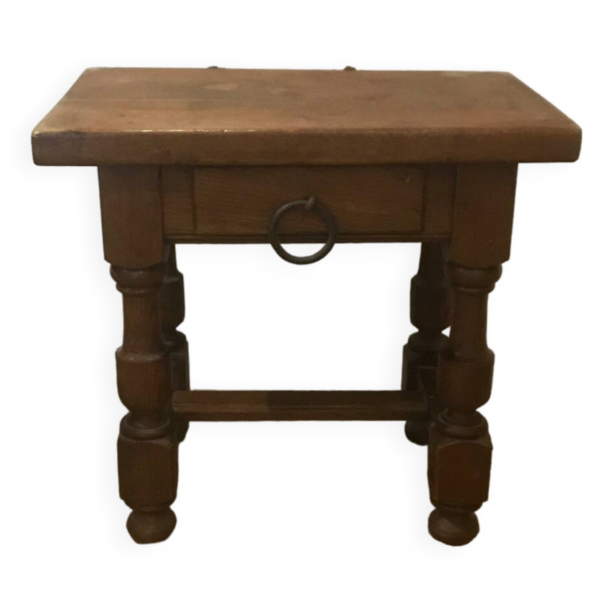 Small solid wood coffee table with drawer