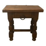 Small solid wood coffee table with drawer