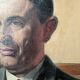 oil on canvas vintage portrait of an old man from the 20th century