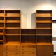 Danish large modular teak shelving unit bookcase, 70s