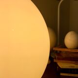 White opaline egg table lamp