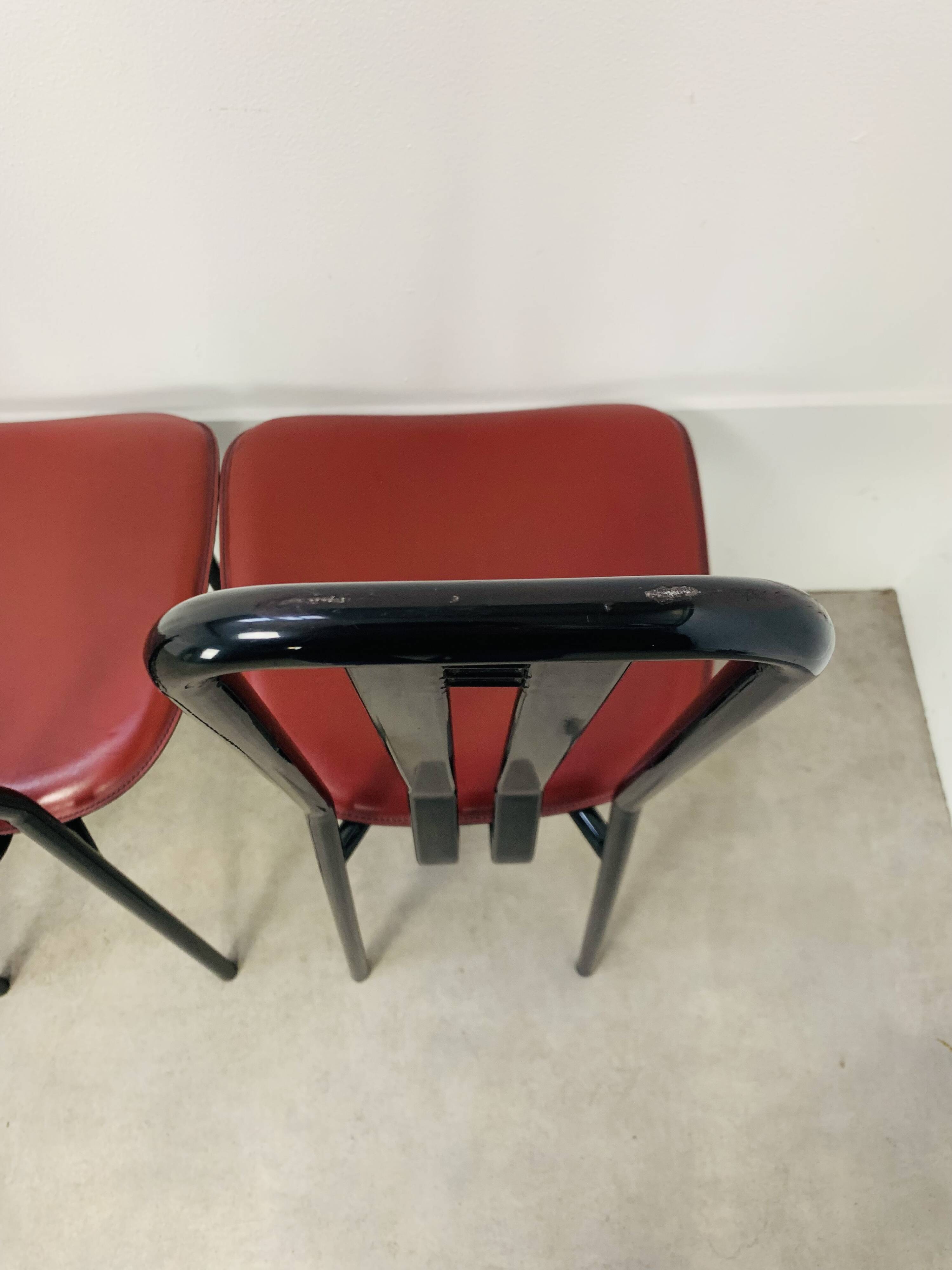 6 chairs by Giorgio Cattelan for Cidue Italy, postmodern, 1980s