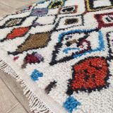 Handmade wool Berber rug 195 X 100 CM