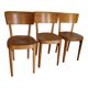 Série de 3 chaises bistrot 1950