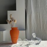Small geometric carafe with diamond-shaped stopper and its 4 glasses