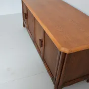 Buffet / Enfilade bois et rotin 1960 / 1970 vintage