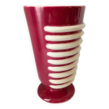 Vase St Clément bicolore, années 50