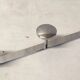 Chrome metal wall coat rack - mid 20th century
