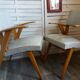 Pair of armchairs feet compass from the years 60