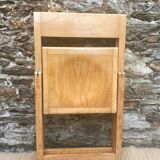 Extra flat vintage beech folding chairs