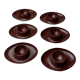 Coquetiers plastique marron vintage 6 pièces
