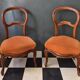 Paire de chaises basses chauffeuses style Louis Philippe