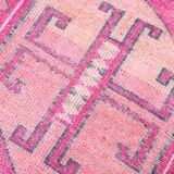 Pink Salmon Oriental Oushak Runner Rug, 96x318Cm