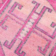 Tapis de couloir oriental Oushak rose saumon, 96 x 318 cm