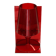 Red plastic Kartell table lamp - model Take - design by Ferruccio Laviani