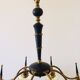 Atomic Age Design Brass and Glass Chandelier, 1950s
