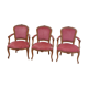 Série de 3 chaises Louis XV en chêne ancienne