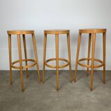 3 tabourets de bar Baumann, années 60, vintage