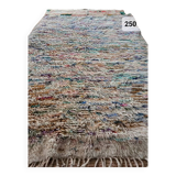 Berber boujaad rug in rustic wool 250 x 185 cm light mottled