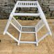 White rattan lounge