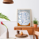 Pop-up Christmas 22 - Wall poster white vase with the word love 50cm*70cm