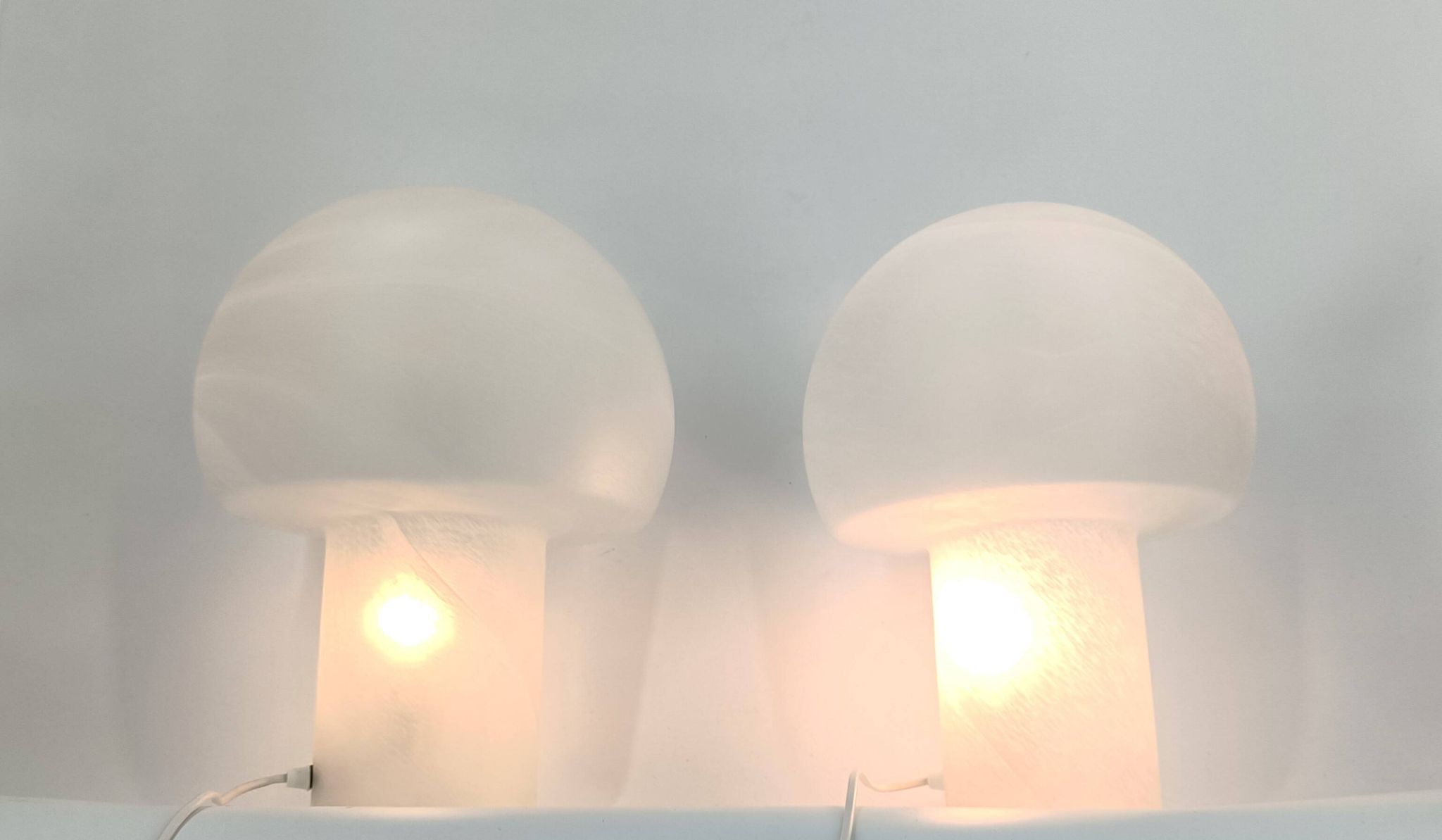 Paire de lampes de table champignons par Peil & Putzler, années 1970