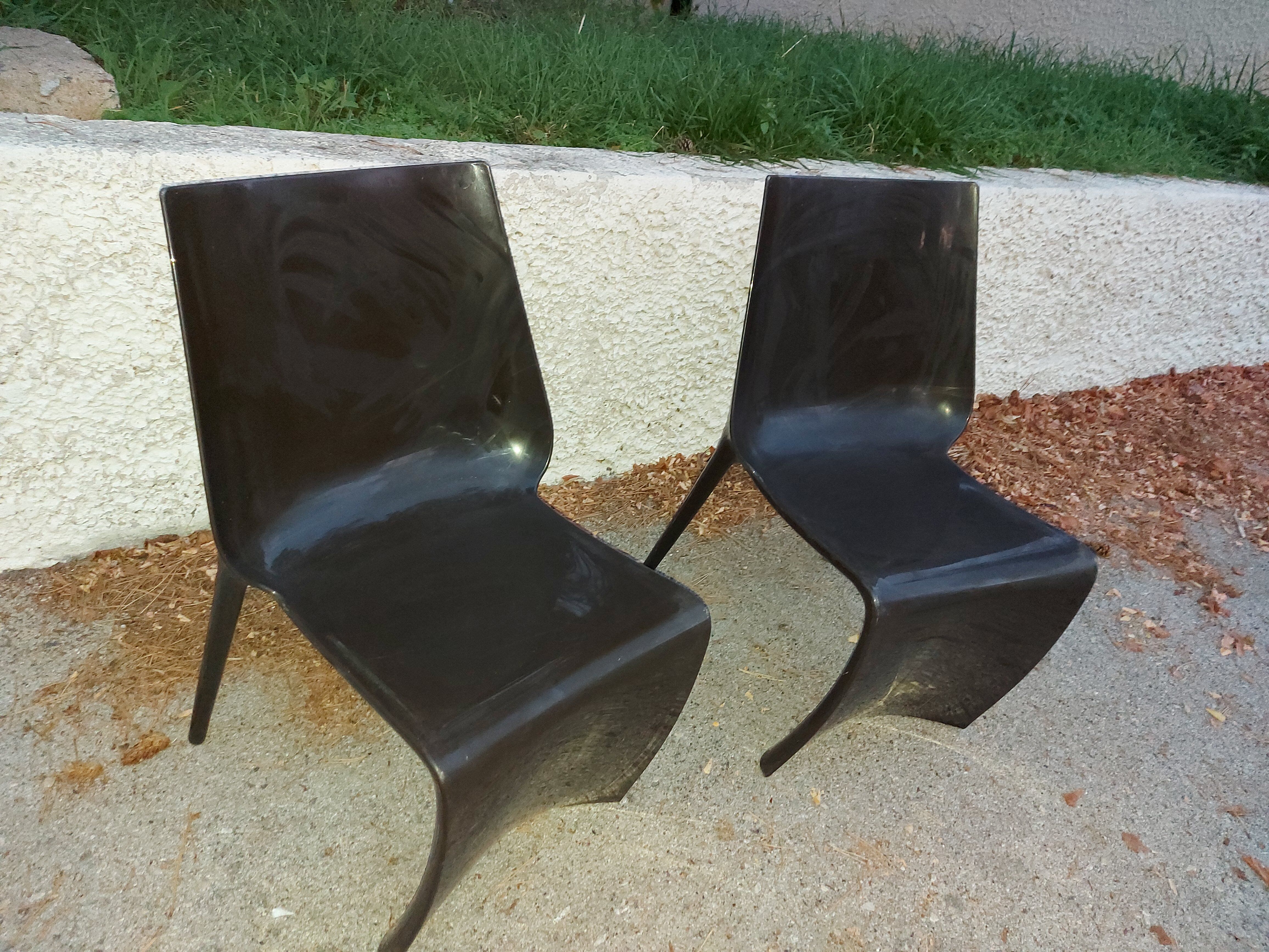 Two Italian design chairs Pedrali smart model