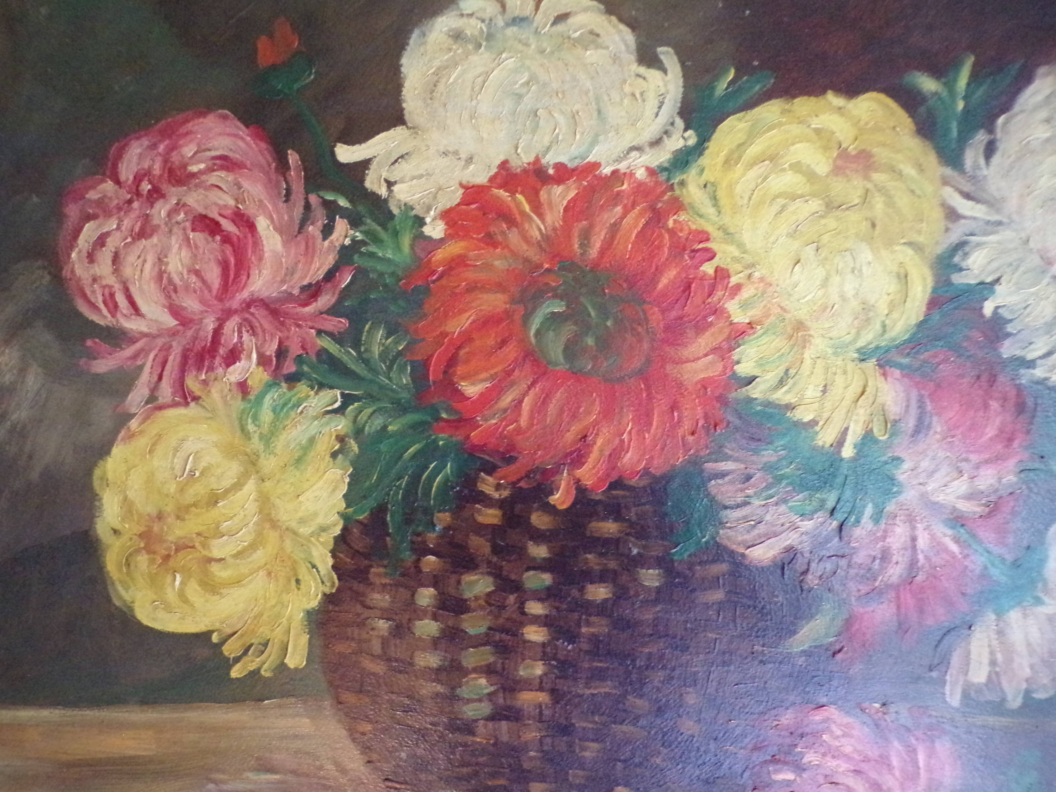 Still life with bouquet of flowers