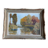 Oil on canvas landscape