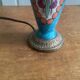 Antique table lamp in Limoges porcelain and gilded bronze