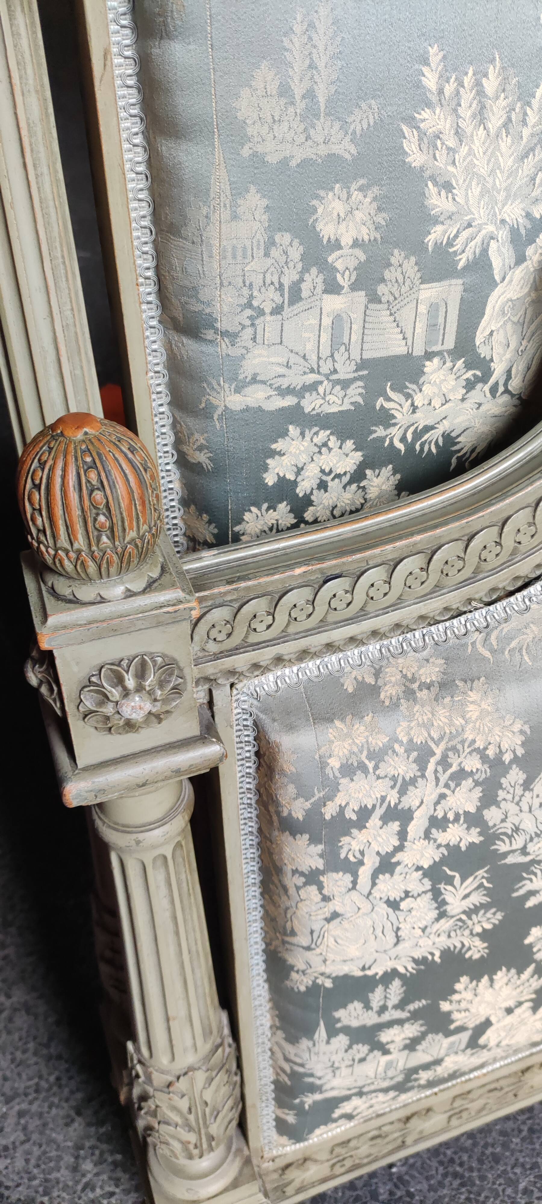 Bed patina style Louis xv, 140x190 cm, year 30