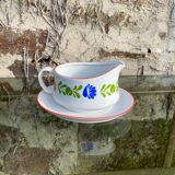 Porcelain sauce dish Alfoldi traditional Hungarian décor Vintage 70s-80s