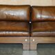 Sigurd Ressell for Vatne Mobler Leather Sofa Hardwood Art Deco