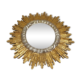 Miroir soleil en bois. Espagne, années 1960.