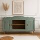 Renovated vintage sideboard with khaki paint – Haussmann chic & bohemian style