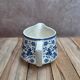 Small milk jug Boch Frères – La Louvière Dragon model – blue decoration – vintage Belgium