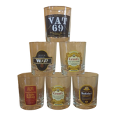 Verres à whisky estampillés