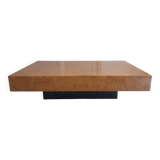 Wooden table with burl by Jean Claude Mahey Roche Bobois