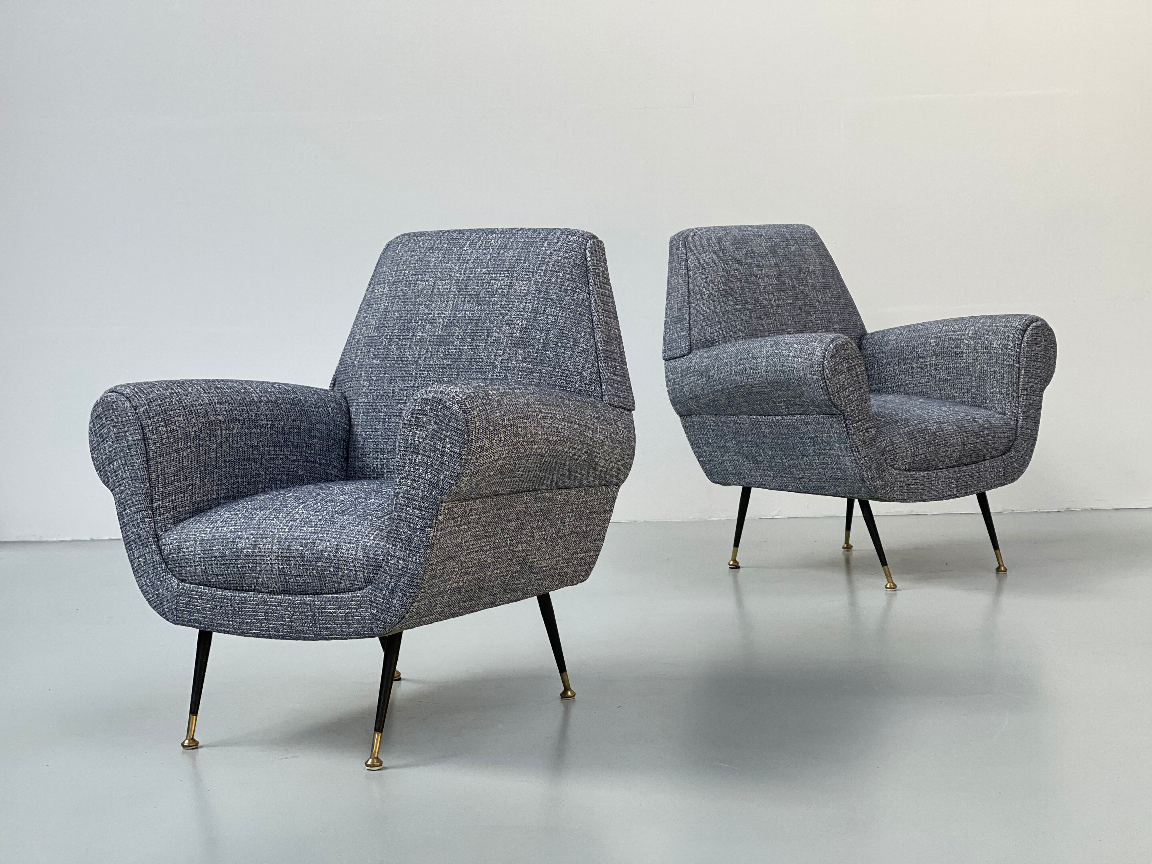 Pair of armchairs by Gigi Radice for Minotti